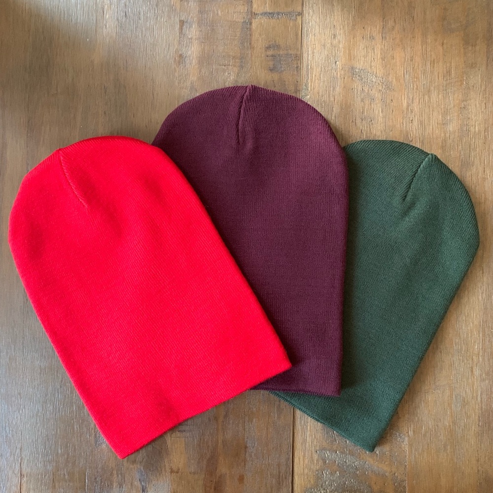 3 unisex beanies